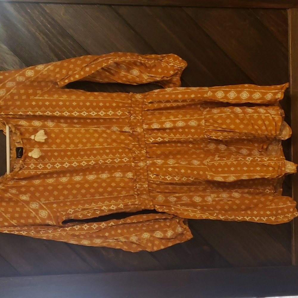 Mustard and white colored tunic
